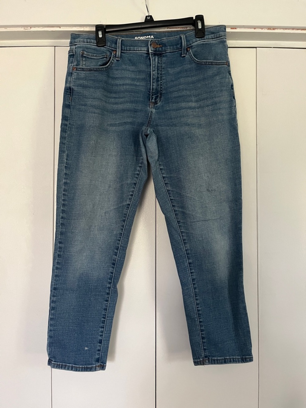 Sonoma Light Blue Straight Crop Jeans